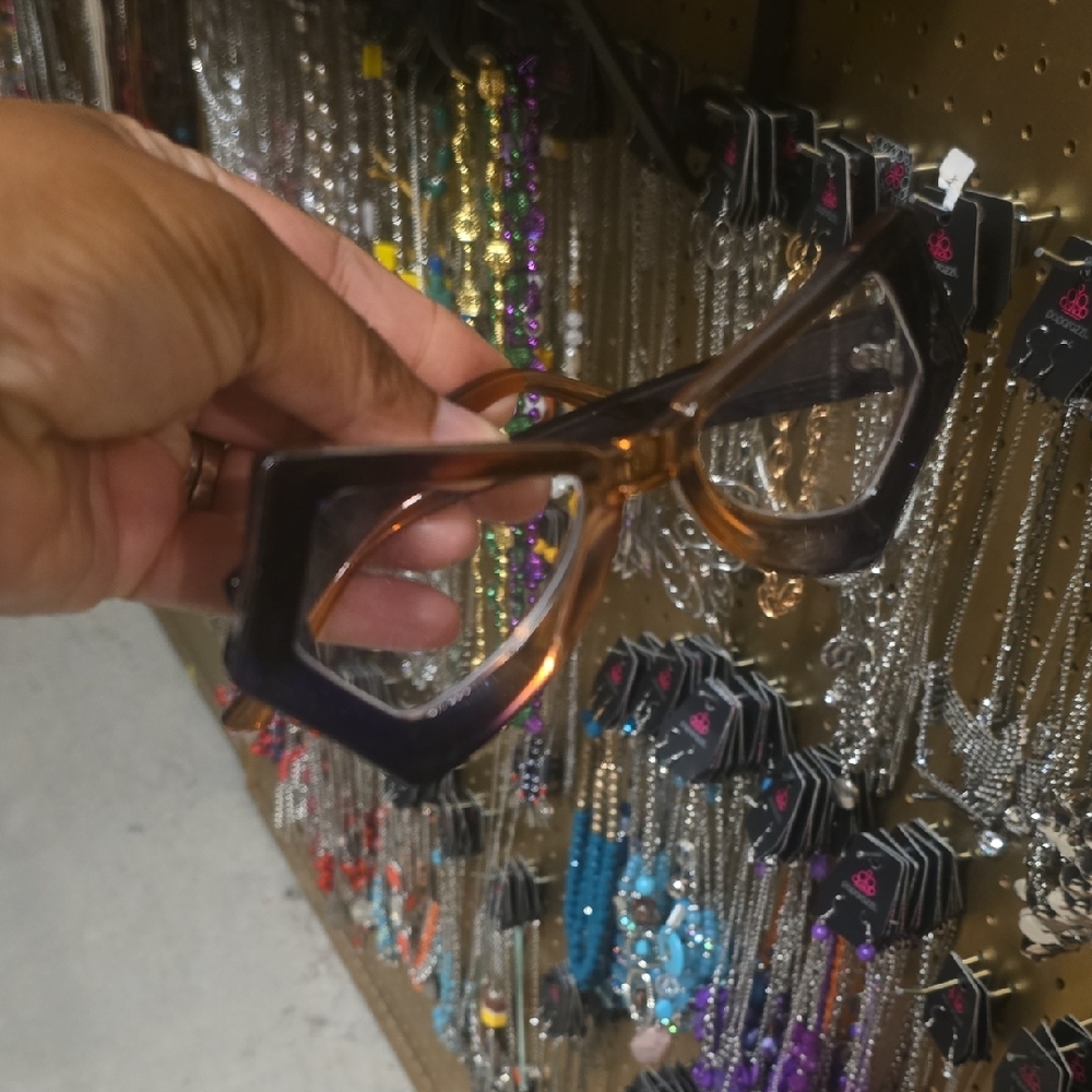 Stylish Purple and Brown Geometric Sunglasses